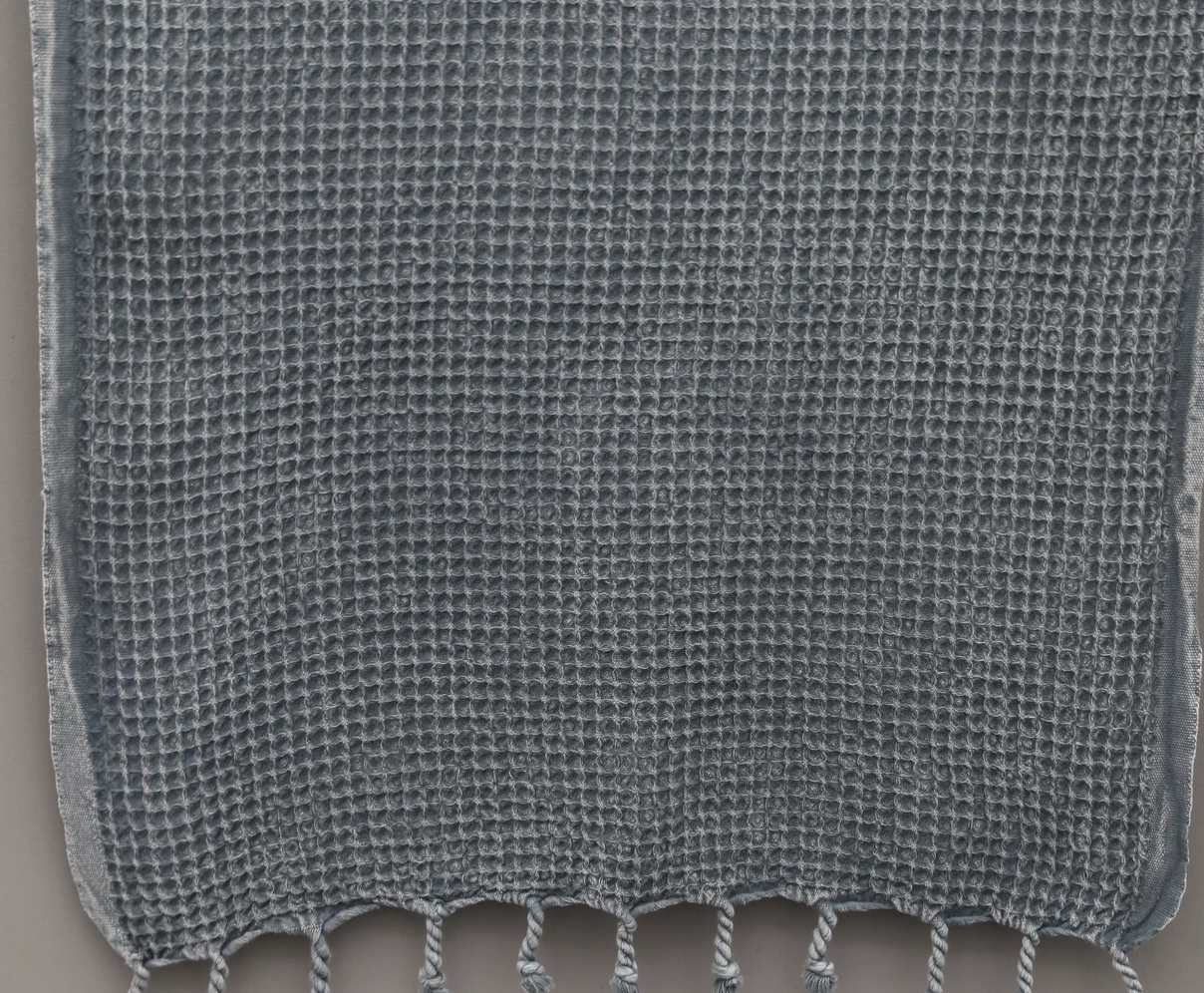 Waffle Hand Towel - Charcoal