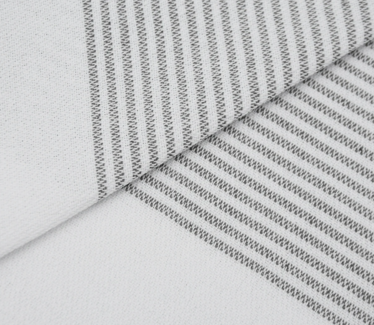 Striped Hand Towel- Light Grey