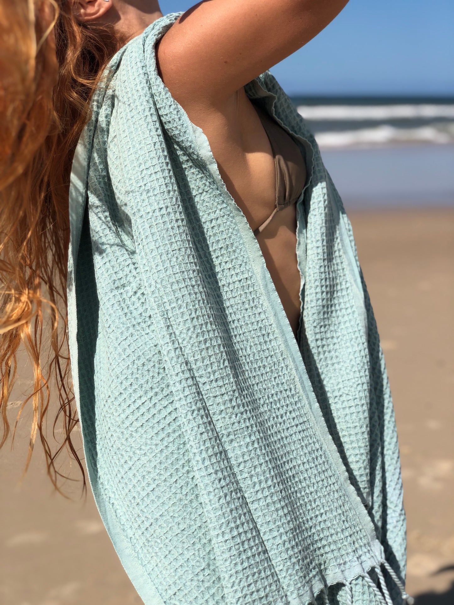 Waffle Towel - Sage