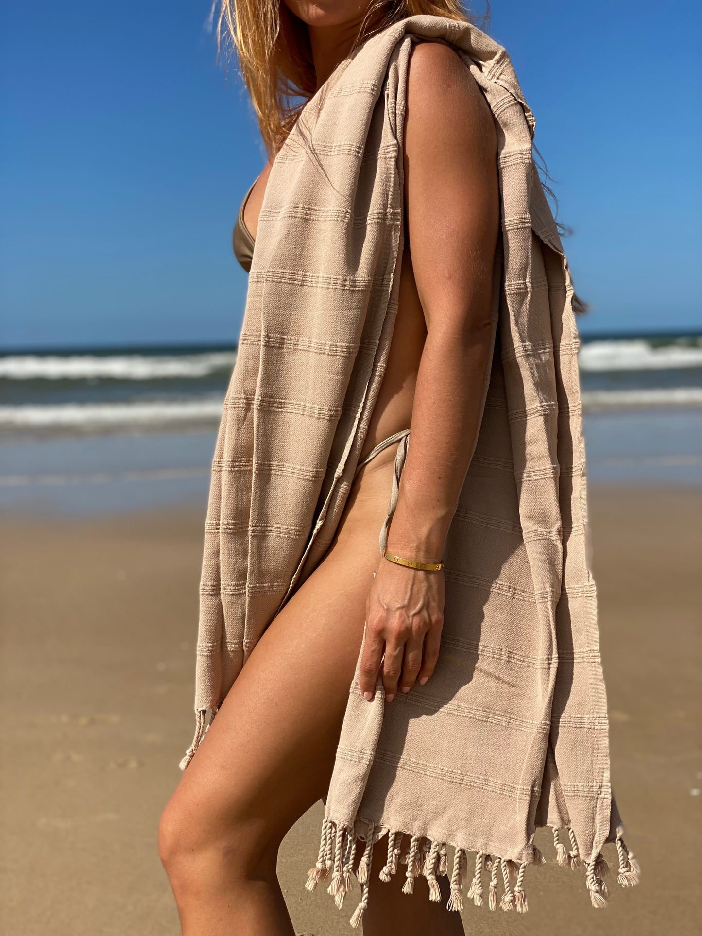 Stonewashed Towel - Sandy