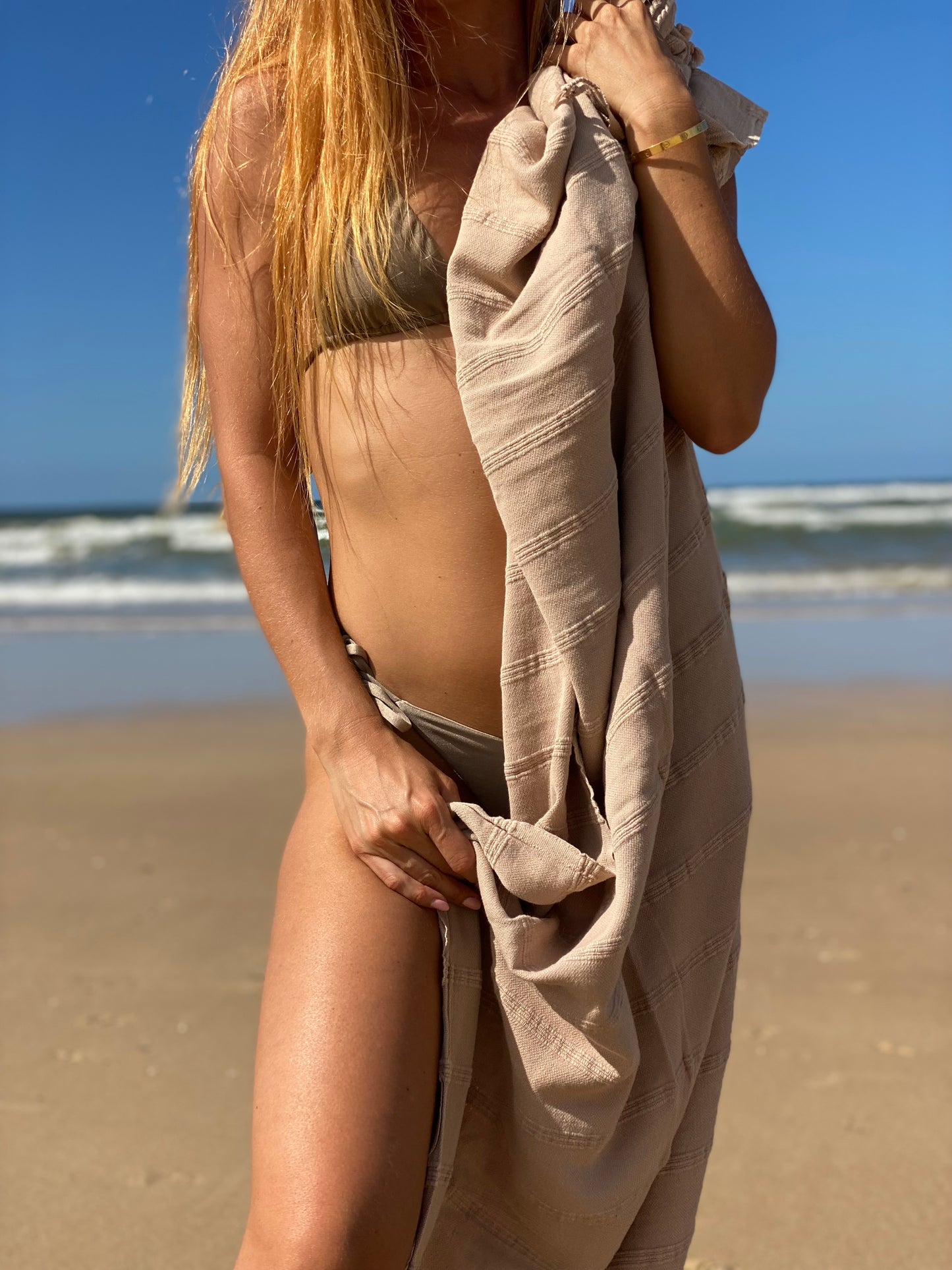 Stonewashed Towel - Sandy