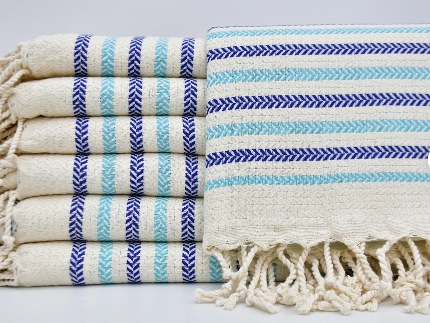 Chevron Stripes - Two Blues