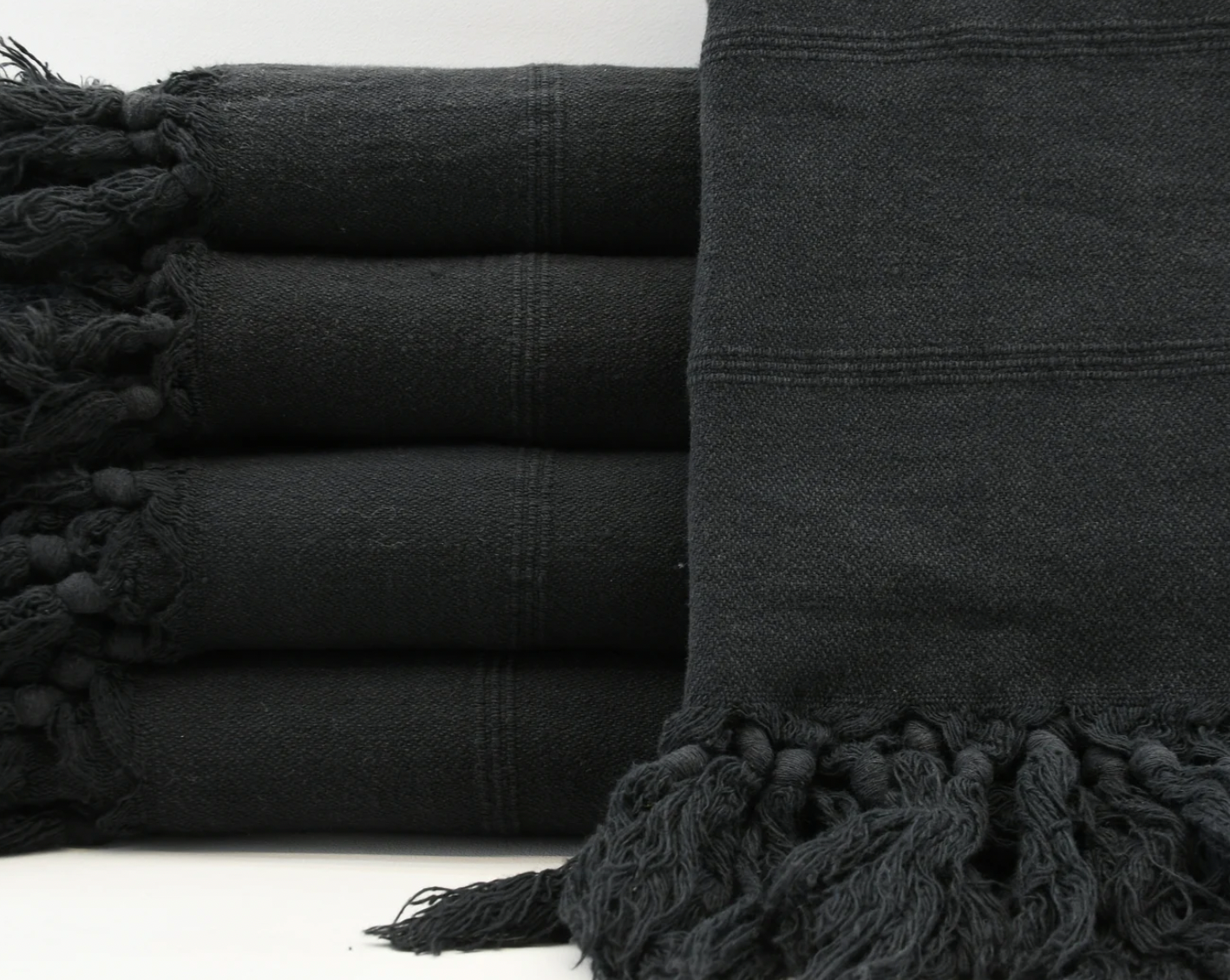 Stonewashed Towel - Black