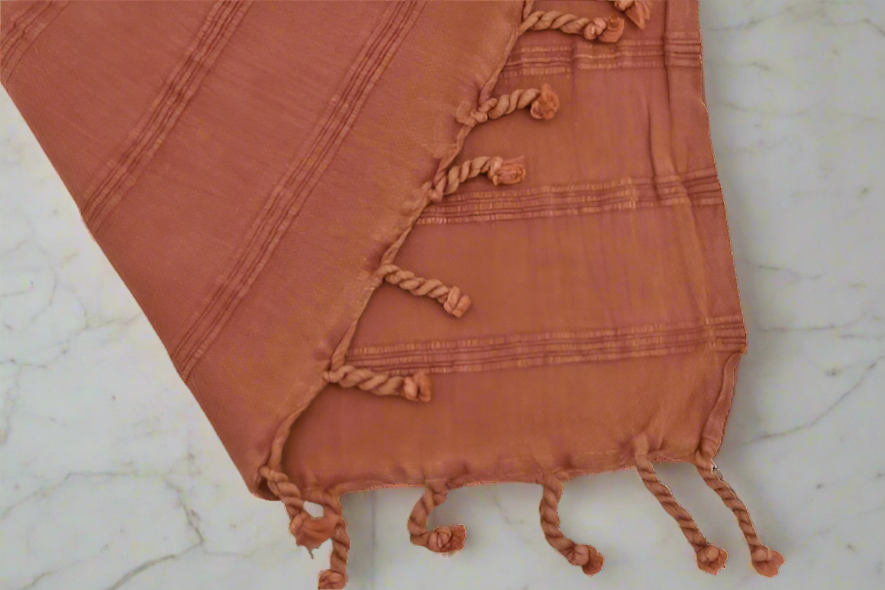 Stonewashed Hand Towel- Terracotta