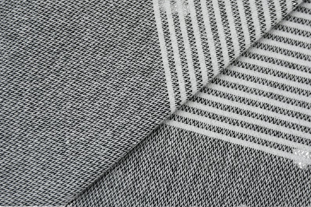 Striped Hand Towels - Black