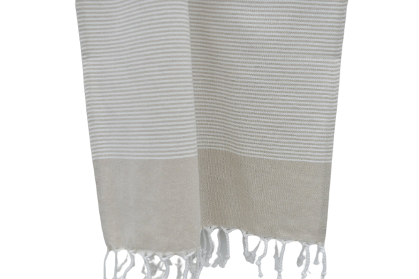 Striped Hand Towel - Beige